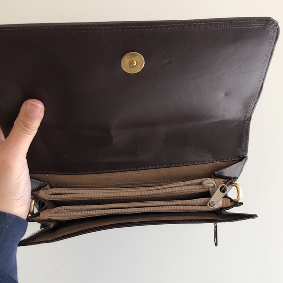 Moda Bella Chocolate Brown Clutch Purse - Picture 2 of 4